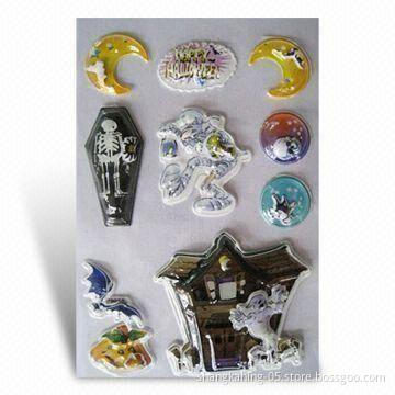 3-D Glow-in-the-dark Sticker, Different Materials are Available
